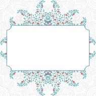 Floral swirl card template design N4