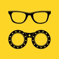 Sunglasses icon in disco style N2