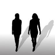 Vector silhouette of a woman N941