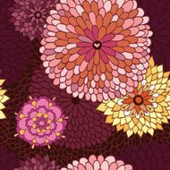 Vector seamless illustration with flowers N4