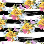Vector Seamless Floral Hand-drawn Pattern