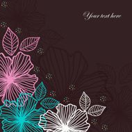 Dark background of colorful flowers N2
