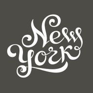 New York hand lettering N3