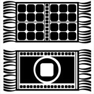 set of floor mats isolated on white background N2