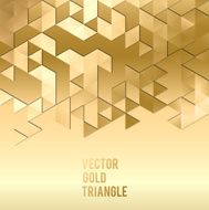 Banner design Abstract template background with gold triangle shapes N3
