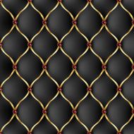 Royal black and golden tab upholstery with jewelry pattern background