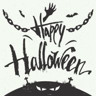 Happy Halloween hand drawn typography