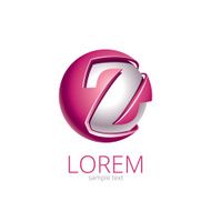 Abstract Vector Design Element - Metal Z sphere logo template