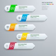 Infographic with white lable on the grey background