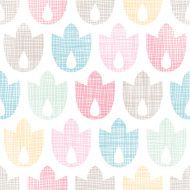 Abstract textile geometric tulips colorful seamless pattern background