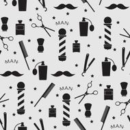 Barber shop vintage seamless pattern