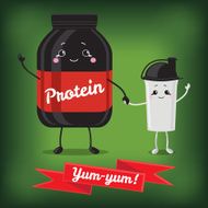 Cute Jar Sport Nutrition and Shaker