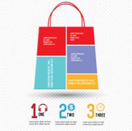 Shopping concept Chart infographics vector