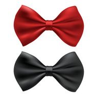 red and black bow ties