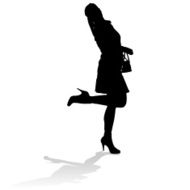 Vector silhouette of a woman N944