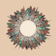 wreath of feathers