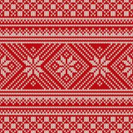 Winter Holiday Sweater Design Seamless Knitted Pattern N4