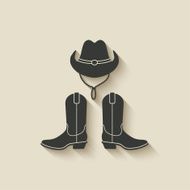 cowboy hat boots icon