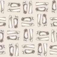 Seamless pattern with hand drawn shoes N3