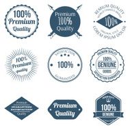 Set of Premium Quality Badges and Labels Design Vector