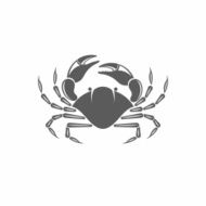 Black and white vector crab - Illustration