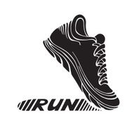 Running sport shoe symbol