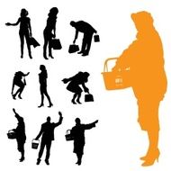 Vector silhouette of a people N62