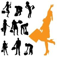 Vector silhouette of a people N63