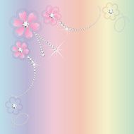 Wedding floral card invitation