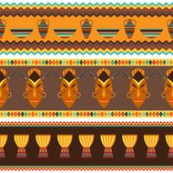 Ethnic african abstract geometric seamless fabric pattern