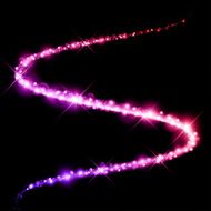 Glittering sparkle wave on black background