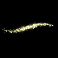 Vector glittering gold dust tail Twinkling glitter
