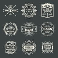Retro design insignias logotypes Vector vintage elements