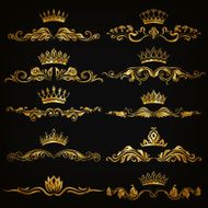 Set of vector damask ornaments N23