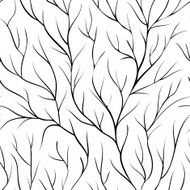 beautiful monochrome black and white seamless background with tree branches N3