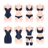 Fashion lingerie set of various female underwear