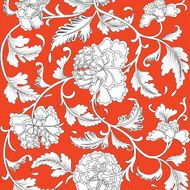 Chinese background with flowers N5