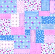 Seamless square patchwork background Vector illustration