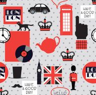 retro british spotted seamless pattern