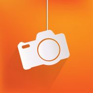Photo camera web icon flat design N12