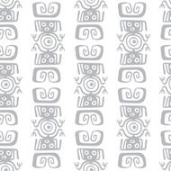 Seamless Mexican gray and white pattern
