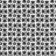 Seamless Mexican black and white pattern N4