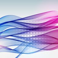 Vector abstract colorful waves background Pink purple colors