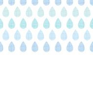 Abstract textile blue rain drops stripes horizontal seamless pattern background