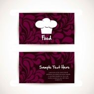 business card with chef&#039;s hat