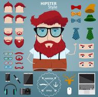 Hipster character illustration N2