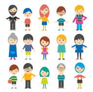 Set of flat people N2
