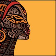 Profile of beautiful African woman N14