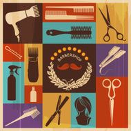 Hairdressing Retro Icons