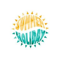 Vector colored summer holiday text